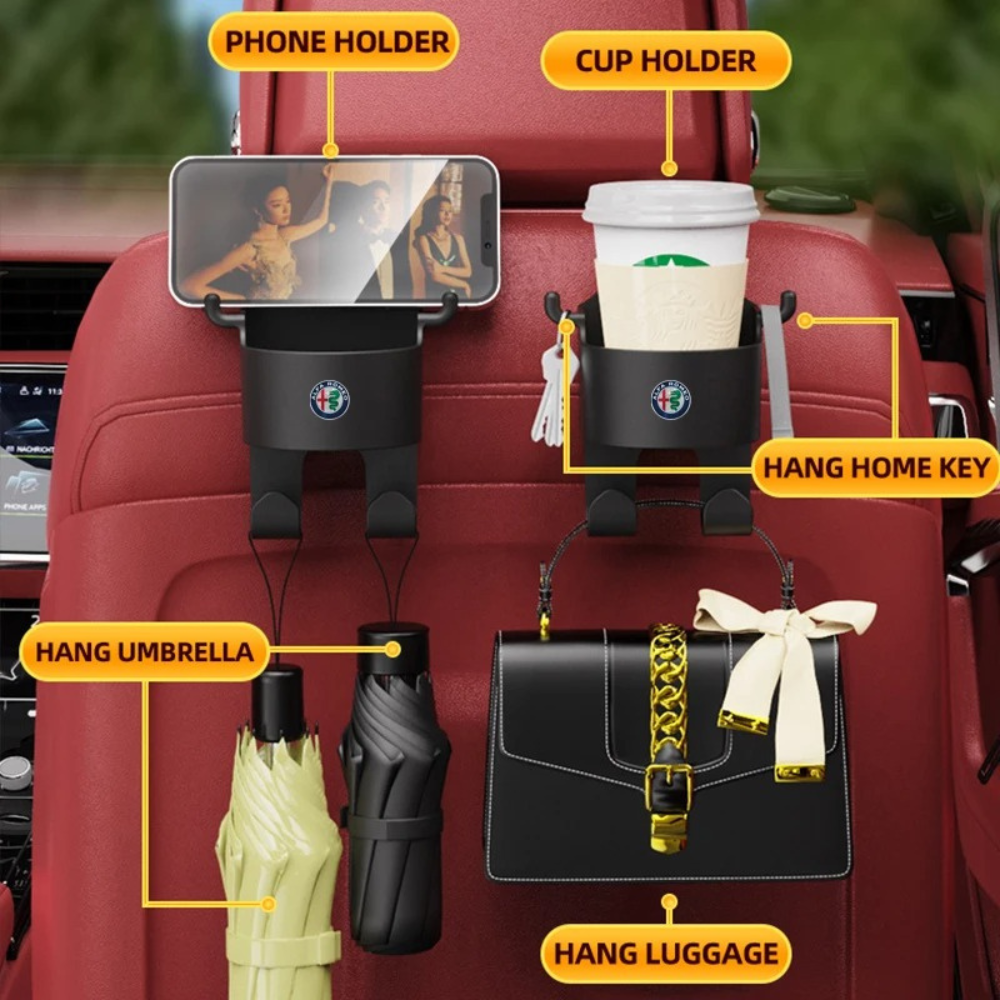 Pack of 2 Multifunctional Car Headrest Holder