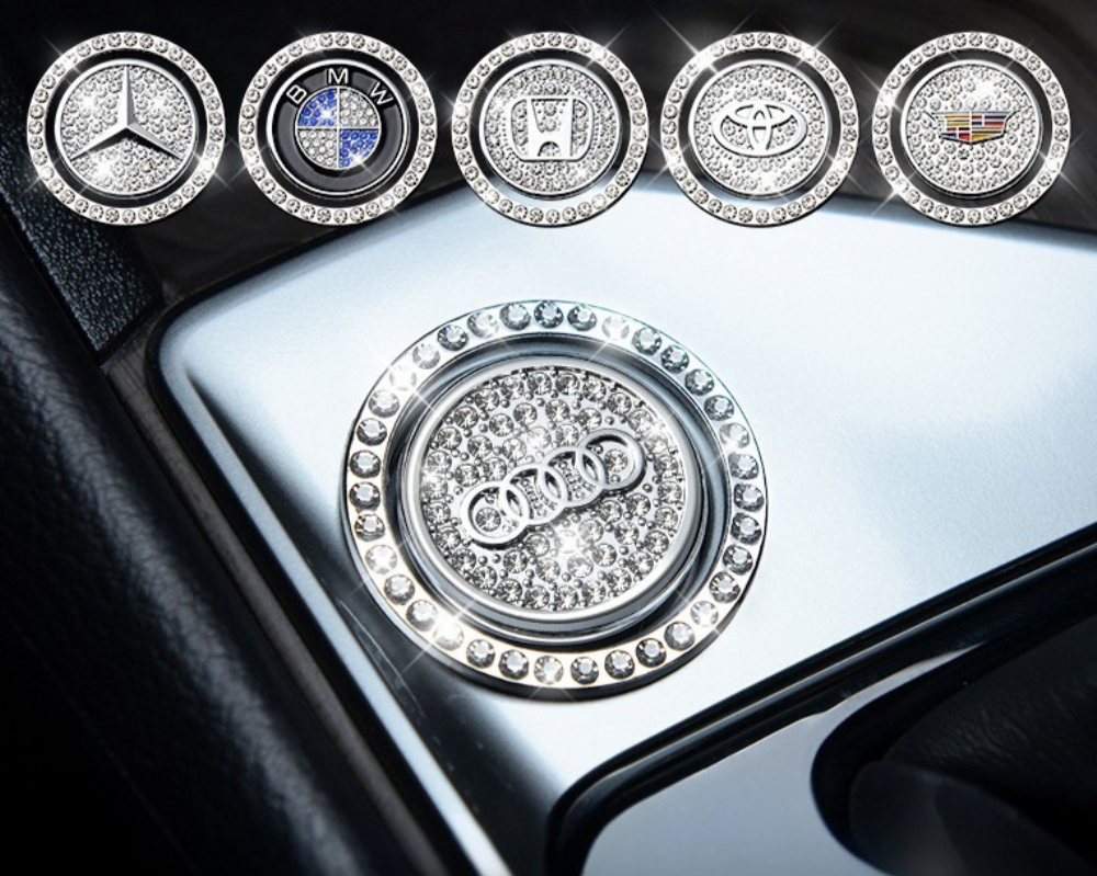 Pack of 3 Crystal Car Start Button Ring
