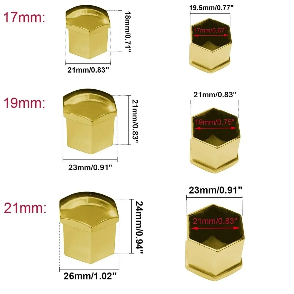 Pack of 20 Wheel Nut Covers