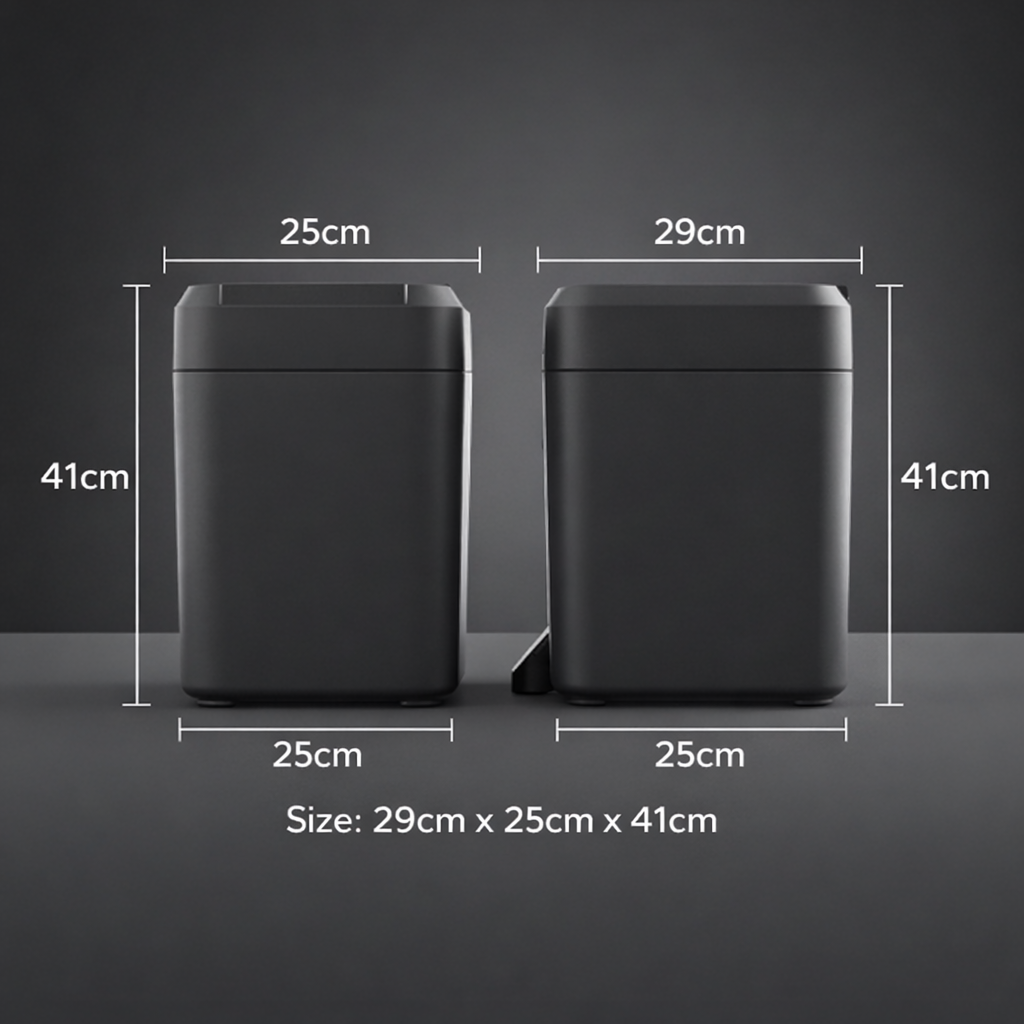 Automatic Smart Trash Can 17L - Black