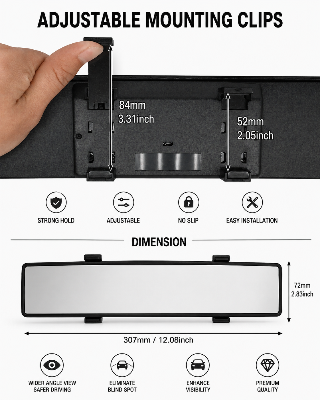 Universal Panoramic Rear View Mirror – image 11