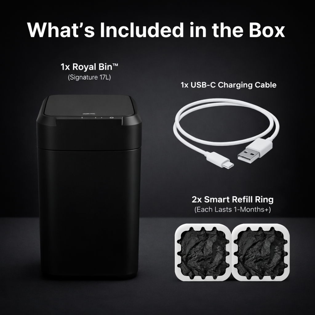 Automatic Smart Trash Can 17L - Black
