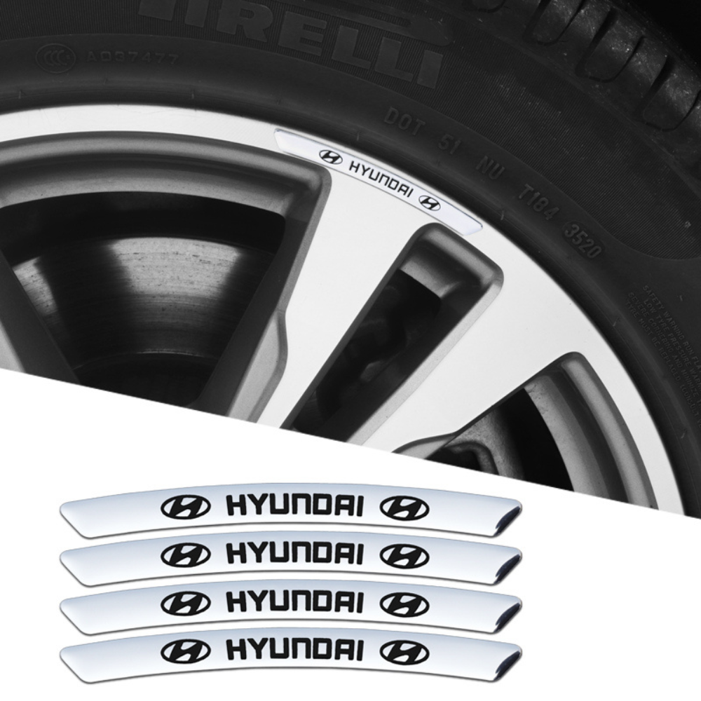 Pack of 4 Alloy Rim Stickers