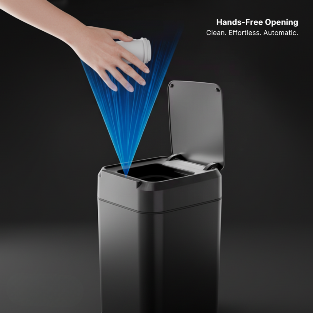 Automatic Smart Trash Can 17L - Black
